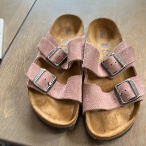Birkenstock Arizona in dusty rose suede sz 38